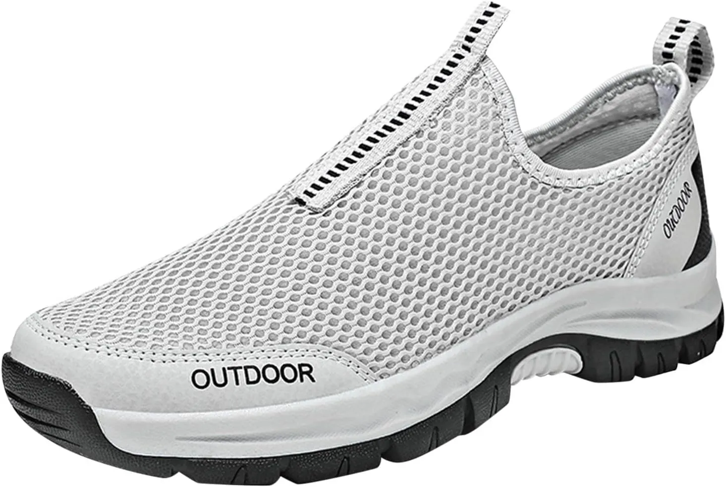Arch Support Sports Shoes for Men Outdoor Athletic Slip-On Hiking Shoe Comfortable & Light-Weight Stretch Shoes