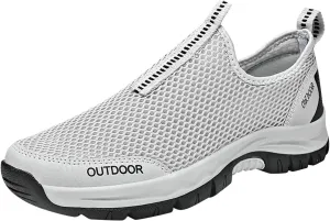 Arch Support Sports Shoes for Men Outdoor Athletic Slip-On Hiking Shoe Comfortable & Light-Weight Stretch Shoes