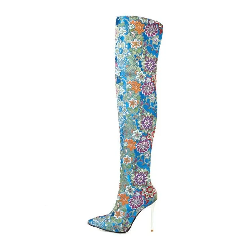 Artwork Over-the-Knee Boot
