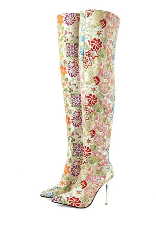 Artwork Over-the-Knee Boot
