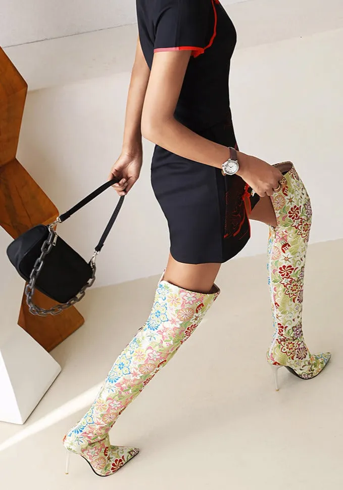 Artwork Over-the-Knee Boot