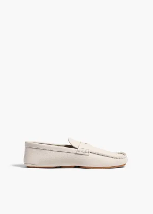 Billy Loafer in Light Grey Pebbled Leather