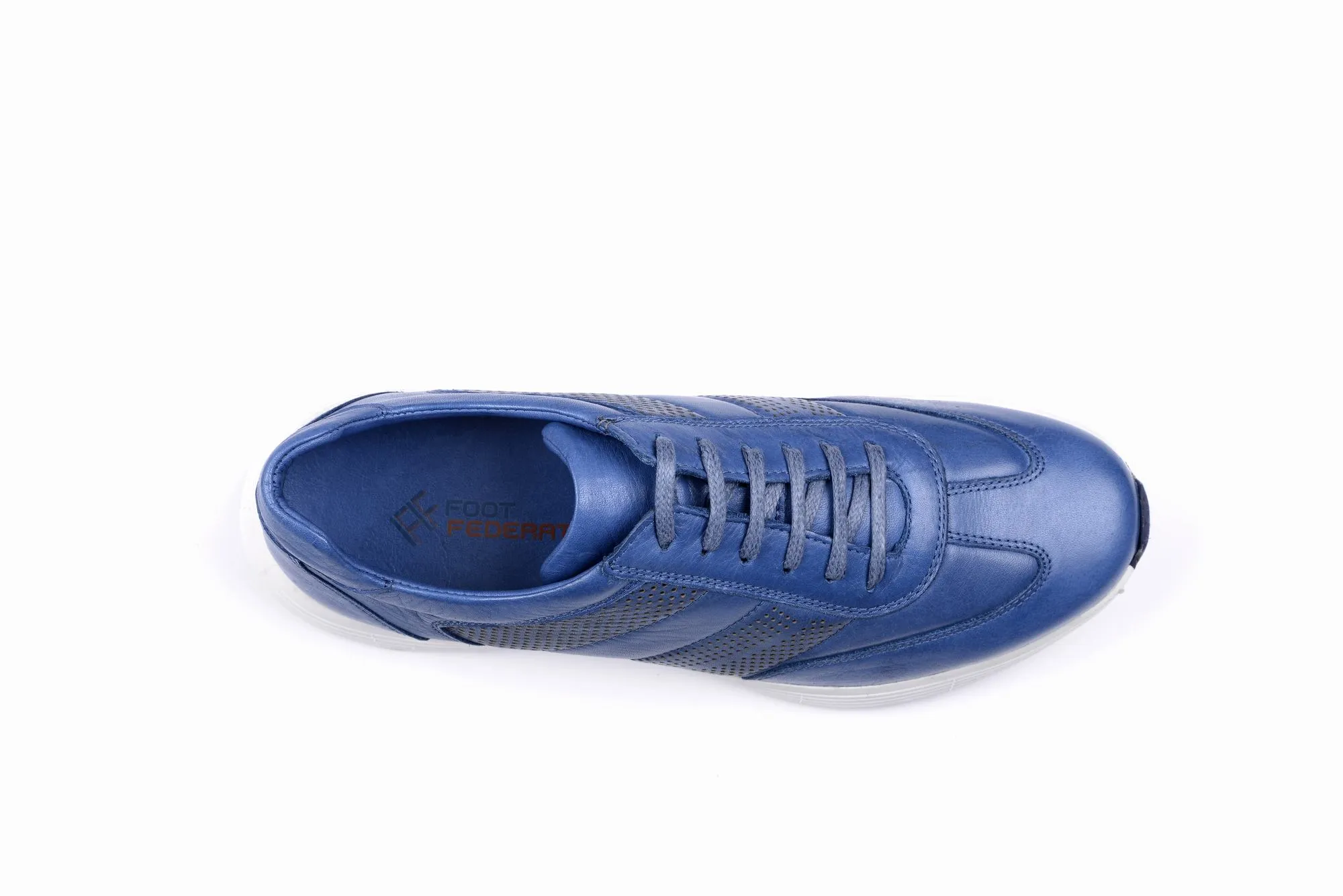 FOOT FEDERATION CITY LACE-UP SNEAKER MENS SHOE BLUE