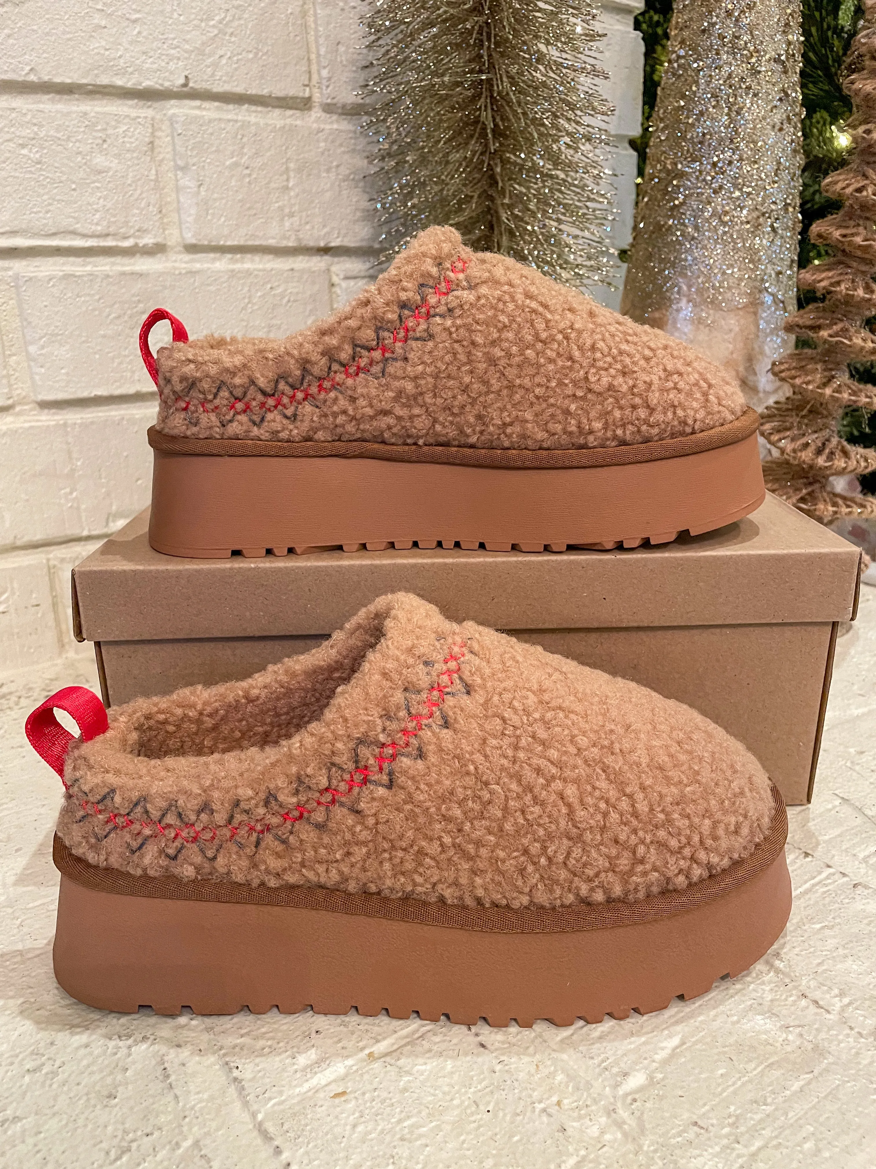 Isaac Platform Sherpa Slippers
