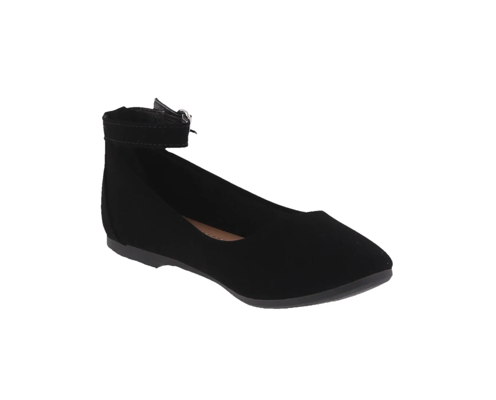 KID'S SHOES BLACK NUB FLATS BRUCE-16K
