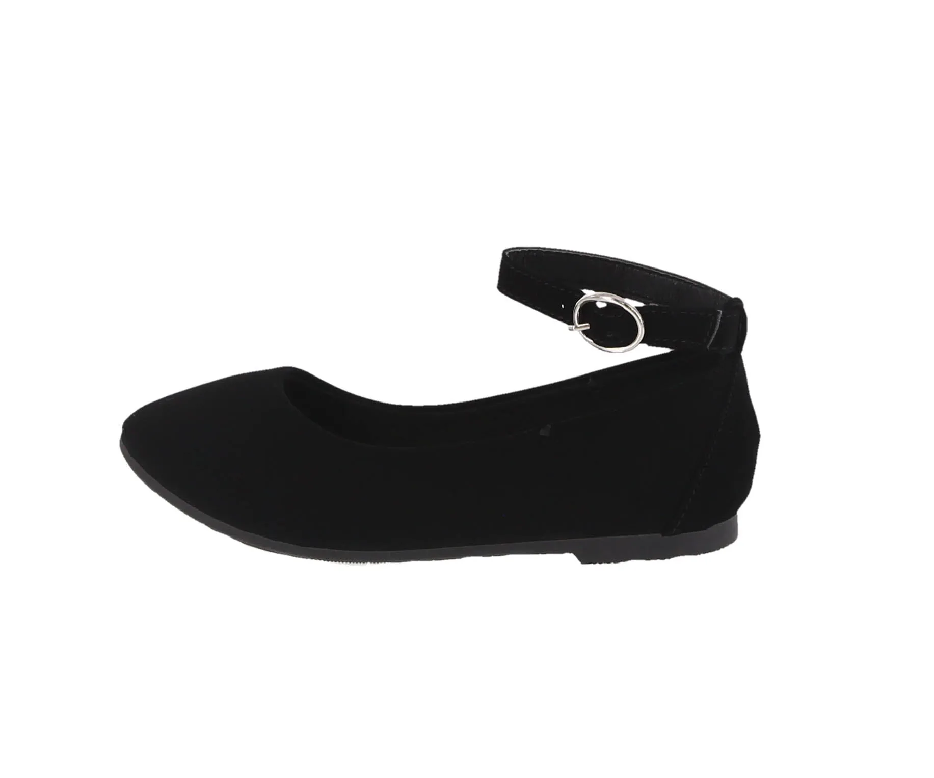 KID'S SHOES BLACK NUB FLATS BRUCE-16K