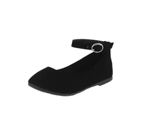 KID'S SHOES BLACK NUB FLATS BRUCE-16K