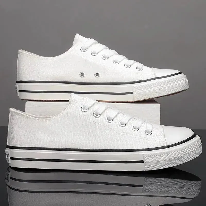 Lace Up Round Toe Canvas Sneakers