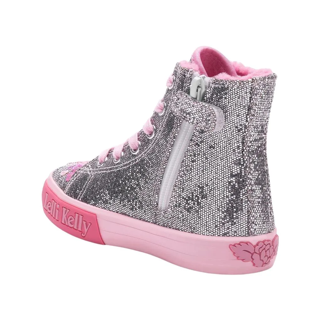 Lelli Kelly Girl's Silver Dafne Pewter Warm Lined Baseball Boots