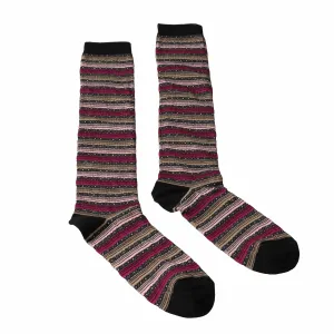 Missoni GM00CMD5220 0002 Fuschia/Tan Knee Length Socks