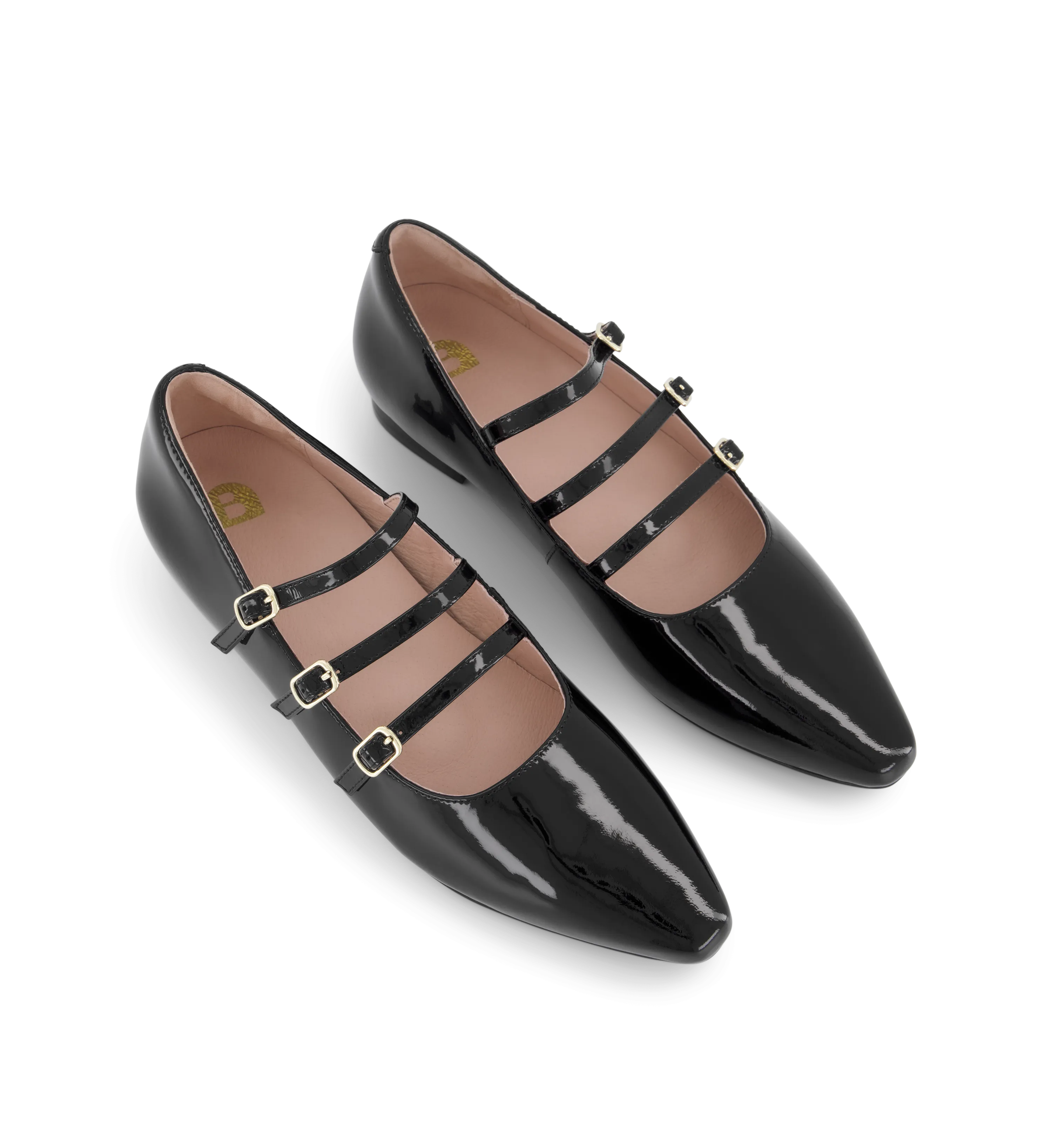 Partridge 2 Black Patent Leather Ballet Flats