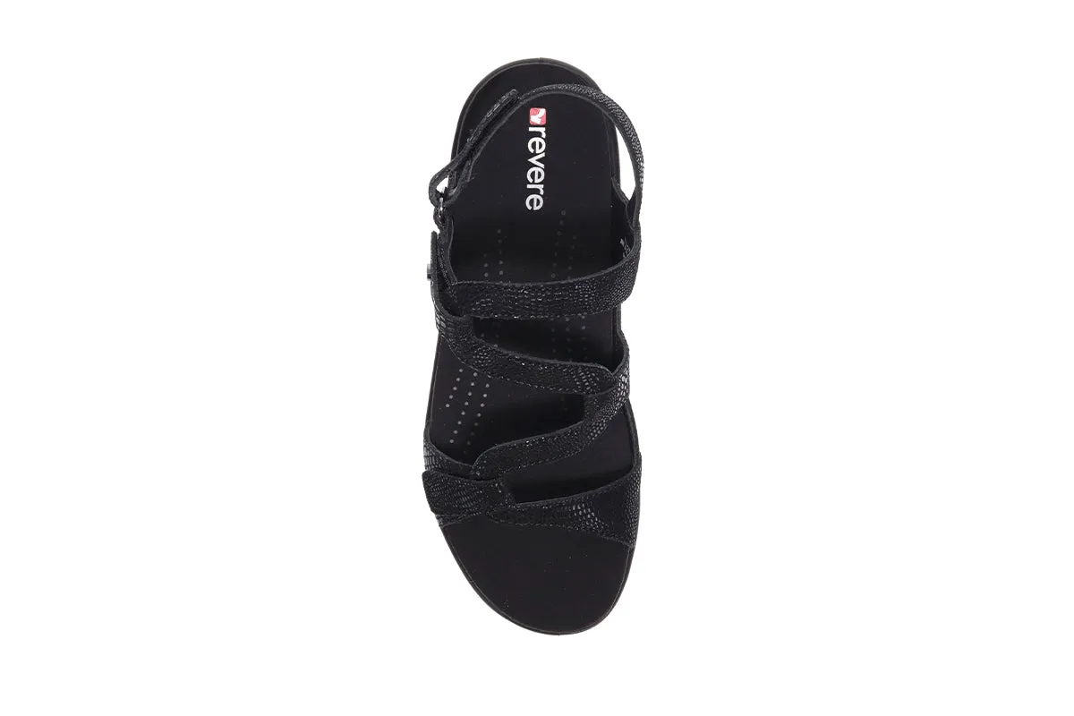 Revere Miami M Black Lizard Womens