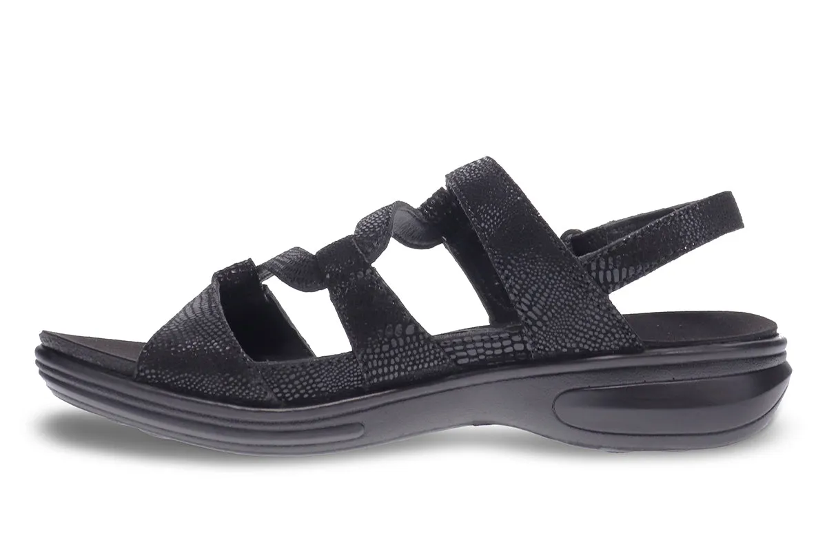 Revere Miami M Black Lizard Womens