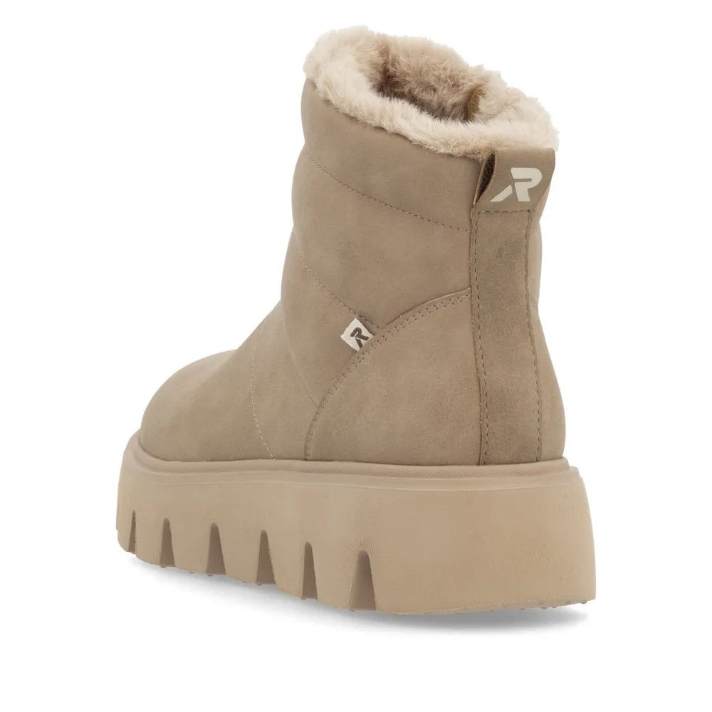 Rieker W2070-20 Ladies R-Evolution Ankle Boot Beige