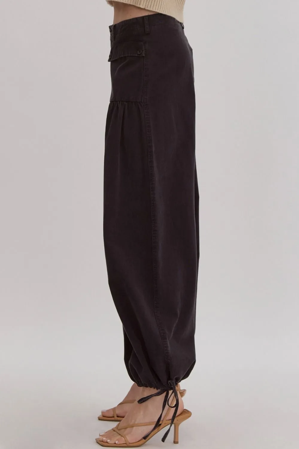 Serendipity Washed Black Denim Balloon Pants
