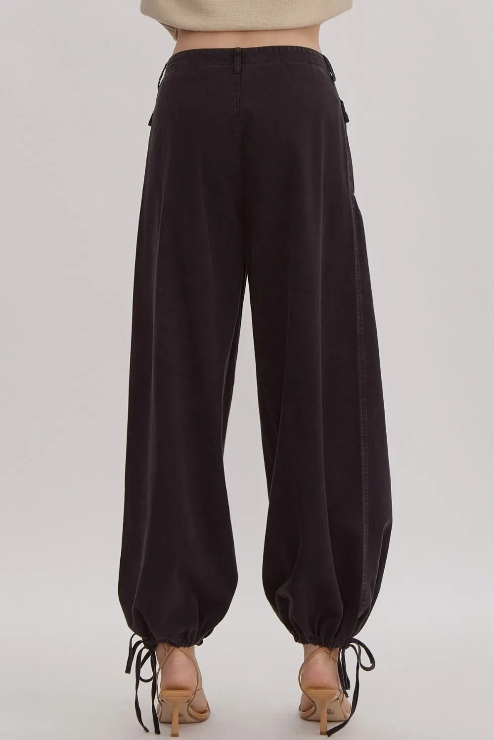 Serendipity Washed Black Denim Balloon Pants
