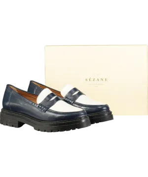 Sezane Blue Albane Loafers UK 8 EU 41 