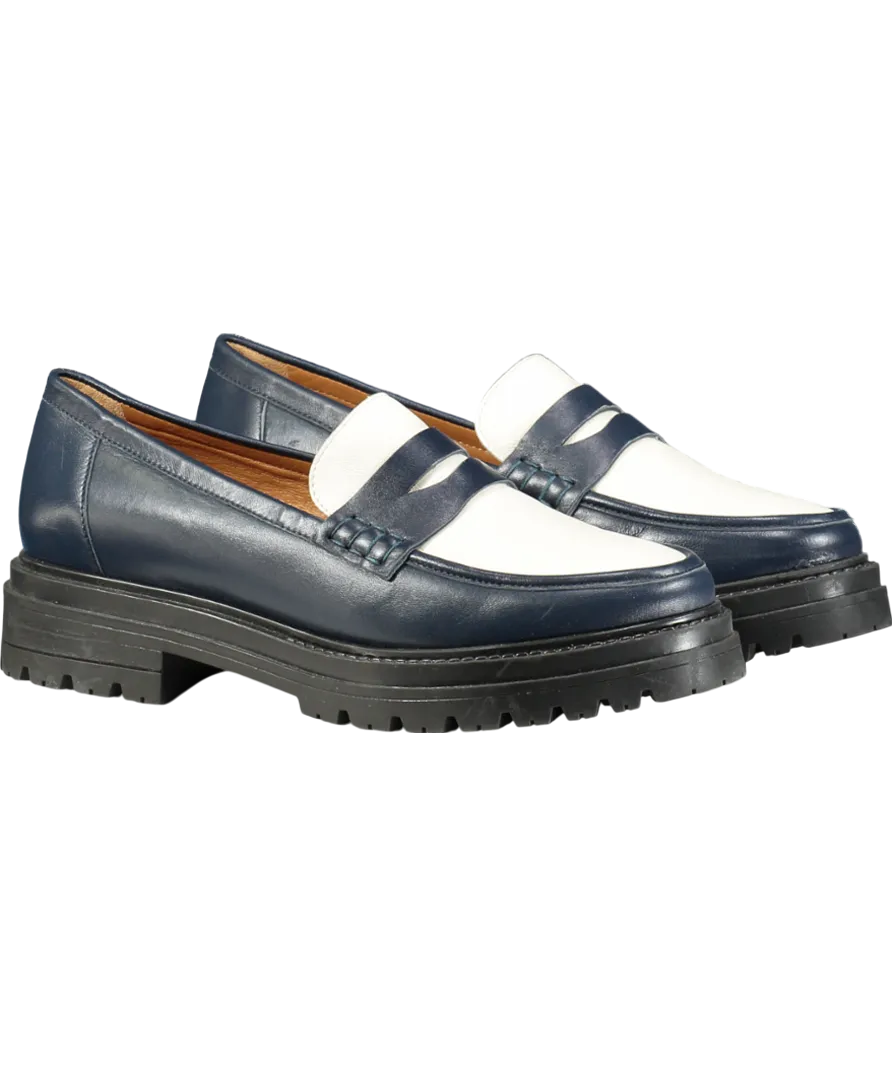 Sezane Blue Albane Loafers UK 8 EU 41 