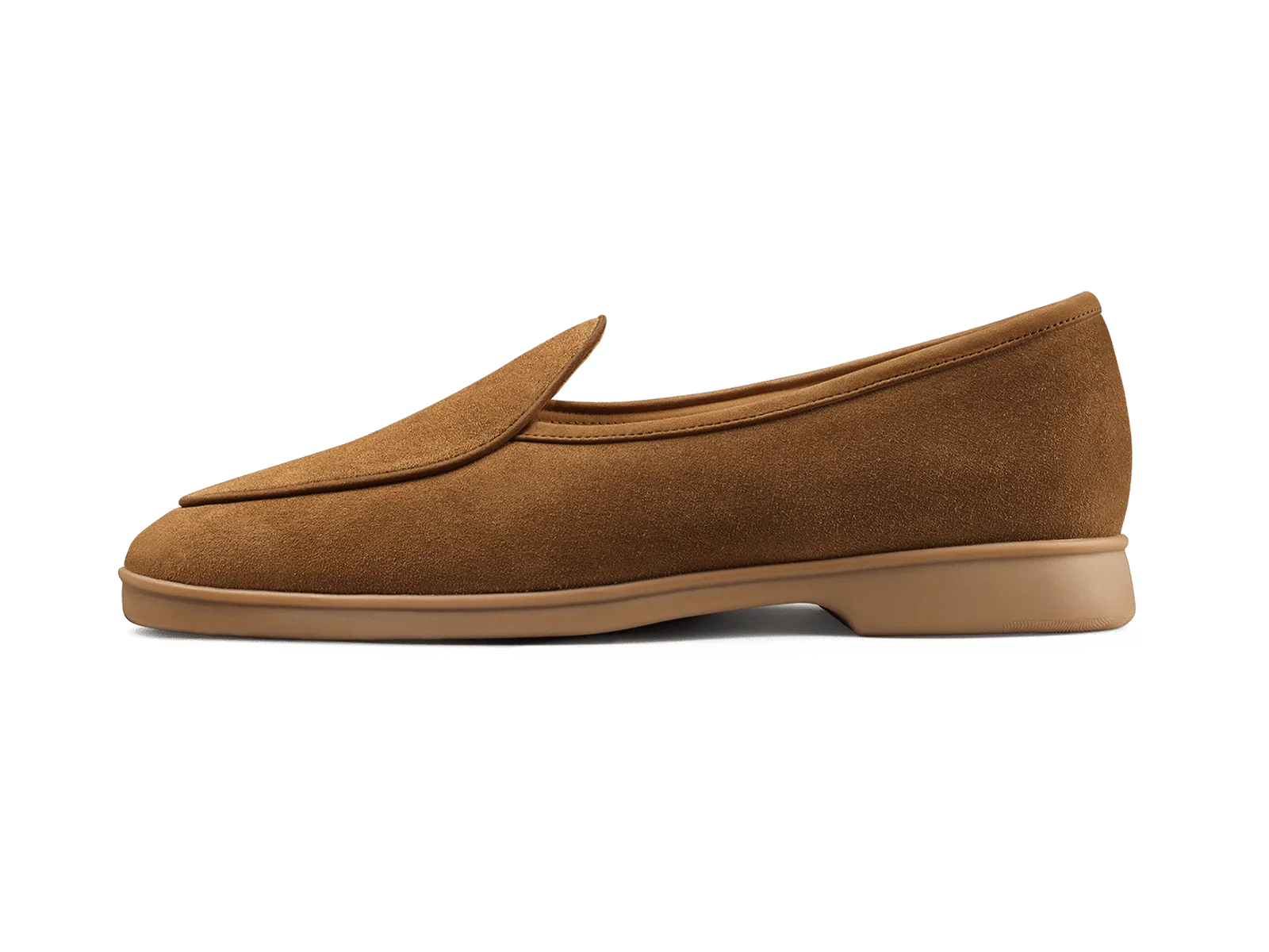 Stride Loafers in Earth Glove Suede Caramel Sole