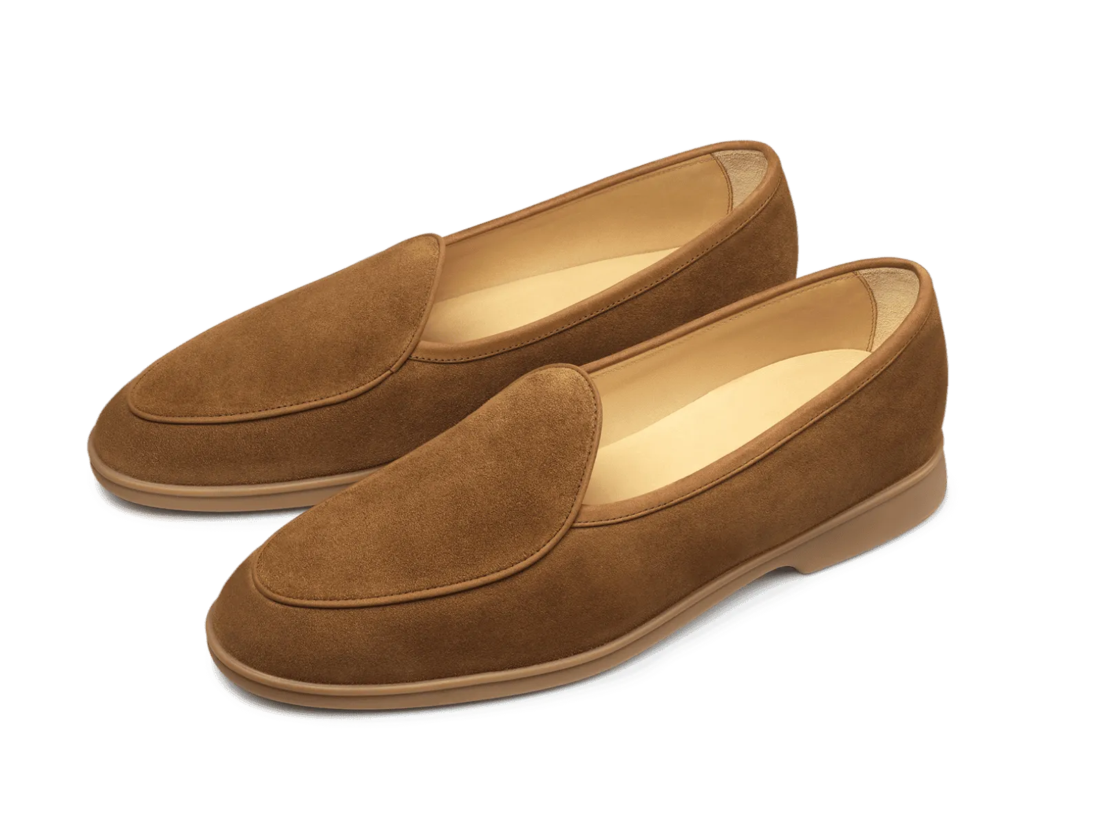 Stride Loafers in Earth Glove Suede Caramel Sole