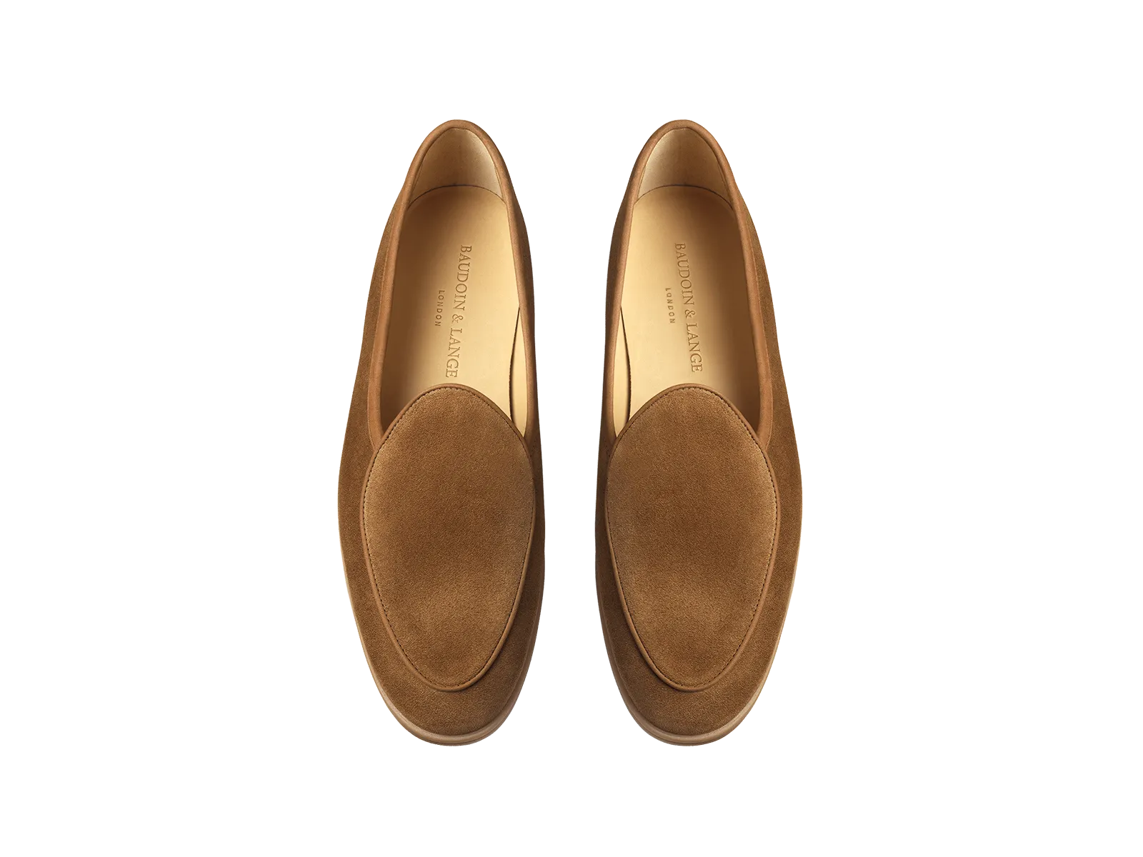 Stride Loafers in Earth Glove Suede Caramel Sole