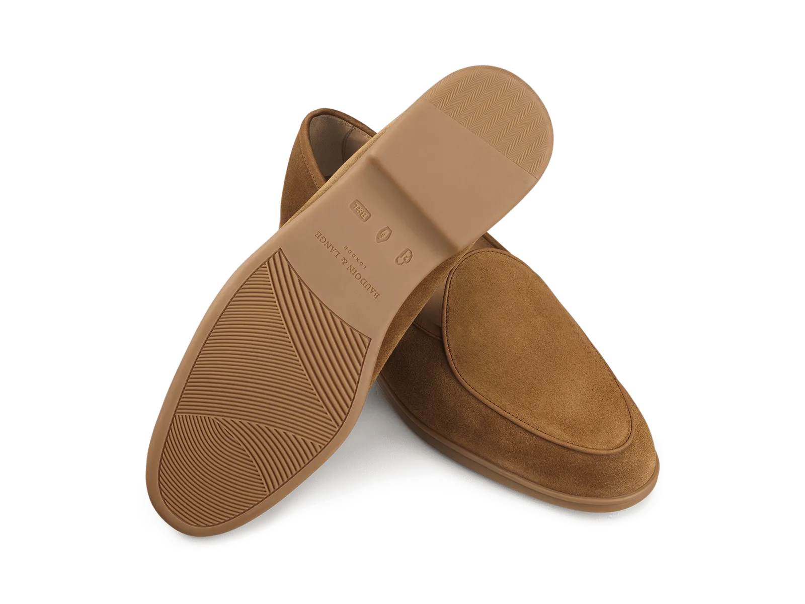 Stride Loafers in Earth Glove Suede Caramel Sole