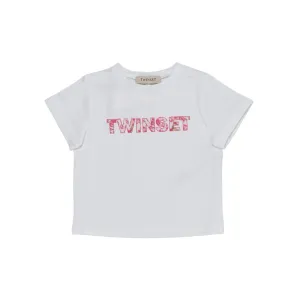T-Shirt Bambina con logo fantasia