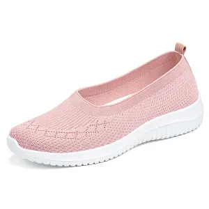 Womens Knitted Casual Flat Shoes