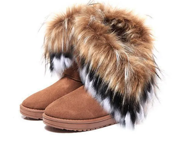 Women's Warm Fur Winter Ankle Snow Boots